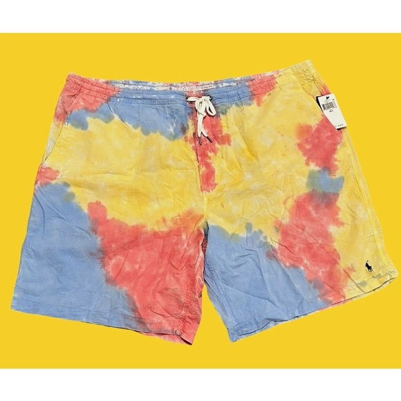 Polo Ralph Lauren Other - Polo Ralph Lauren Men's Tie-Dye Cotton Corduroy Drawstring Shorts Size 4XLT NWT